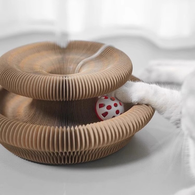 Brinquedo Mágico Para Gato Arranhador Papel Sanfo