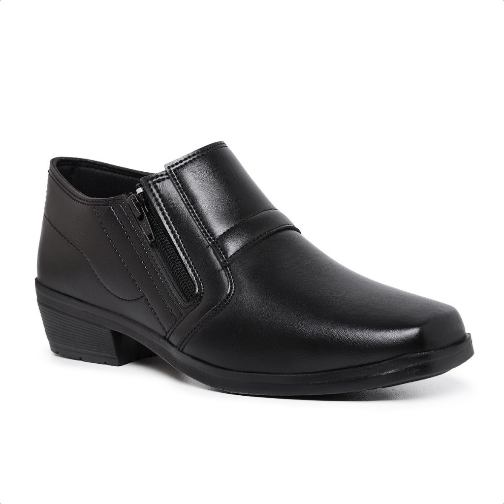 Bota Botinha Social Masculina Com Zíper Elegante