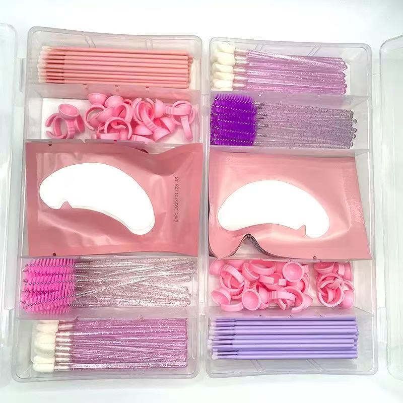 Kit Extensão de Cílios Estojo 5 Divisórias com 