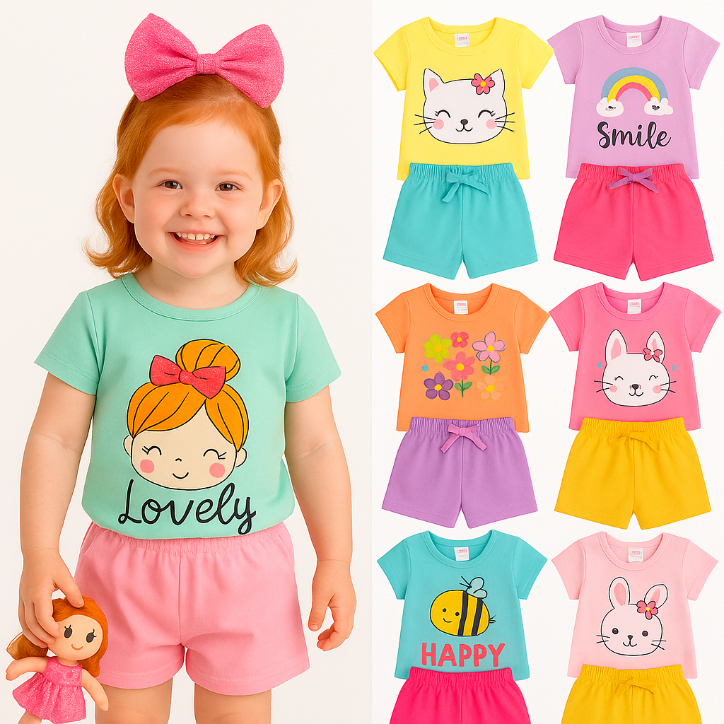 kit 6 peças Roupa Criança Verão – KIT 3 C