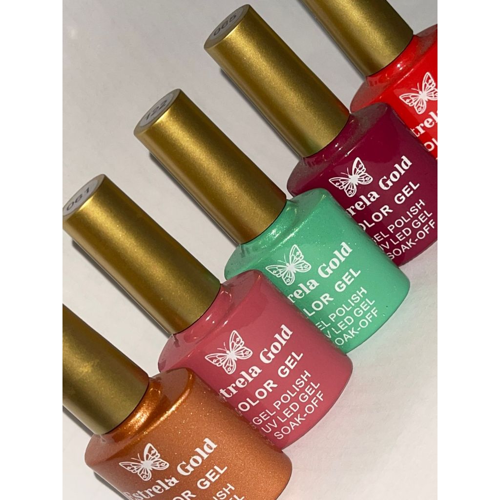 Kit Esmalte Em Gel Estrela Gold Color Gel C