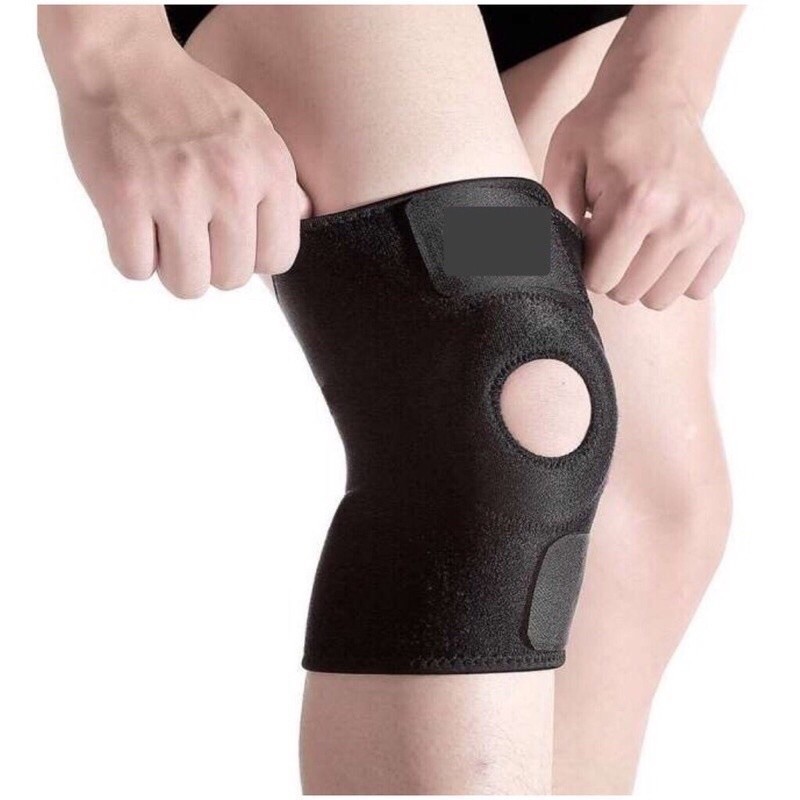 Joelheira Articulada Reforçada Neoprene Preta Mas