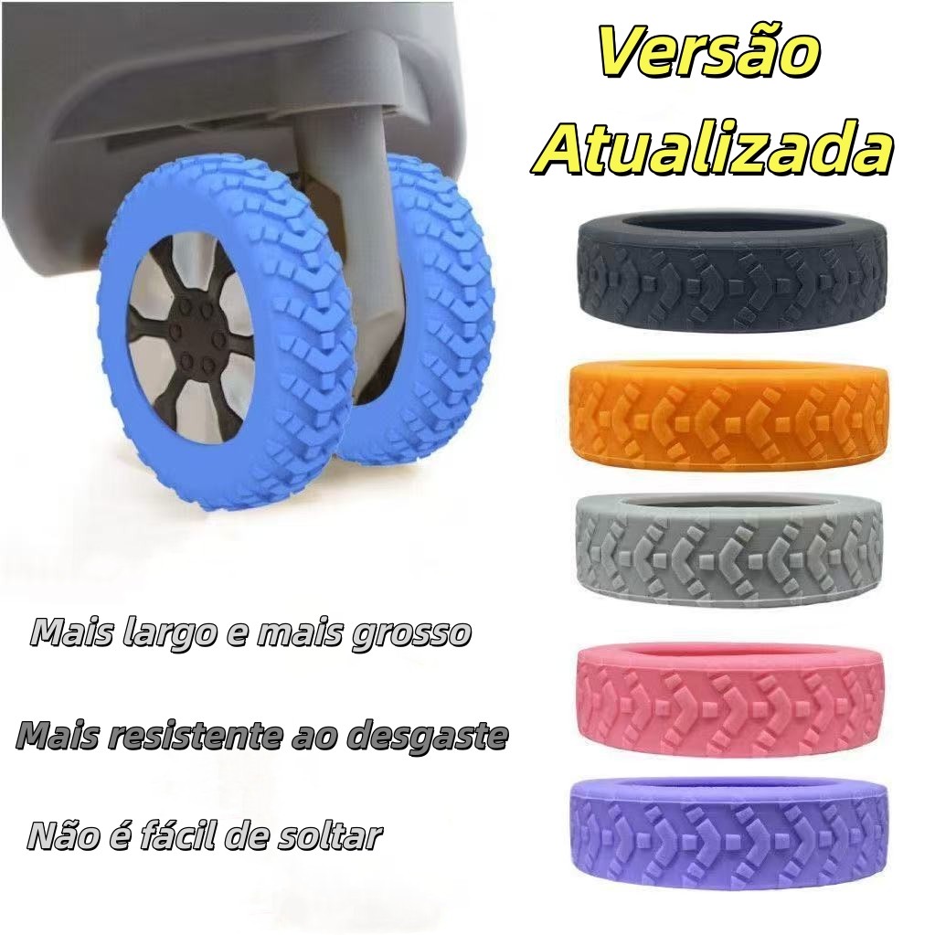 Kit 8 Capa Protetora Silenciosa Para Rodas De Baga