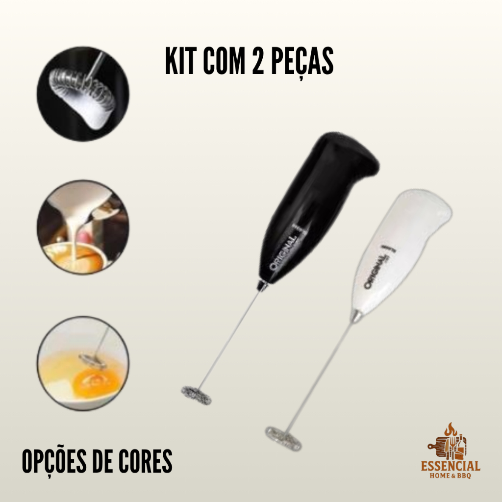 Kit com até 2 Mini Mixer Elétrico Portátil Bate