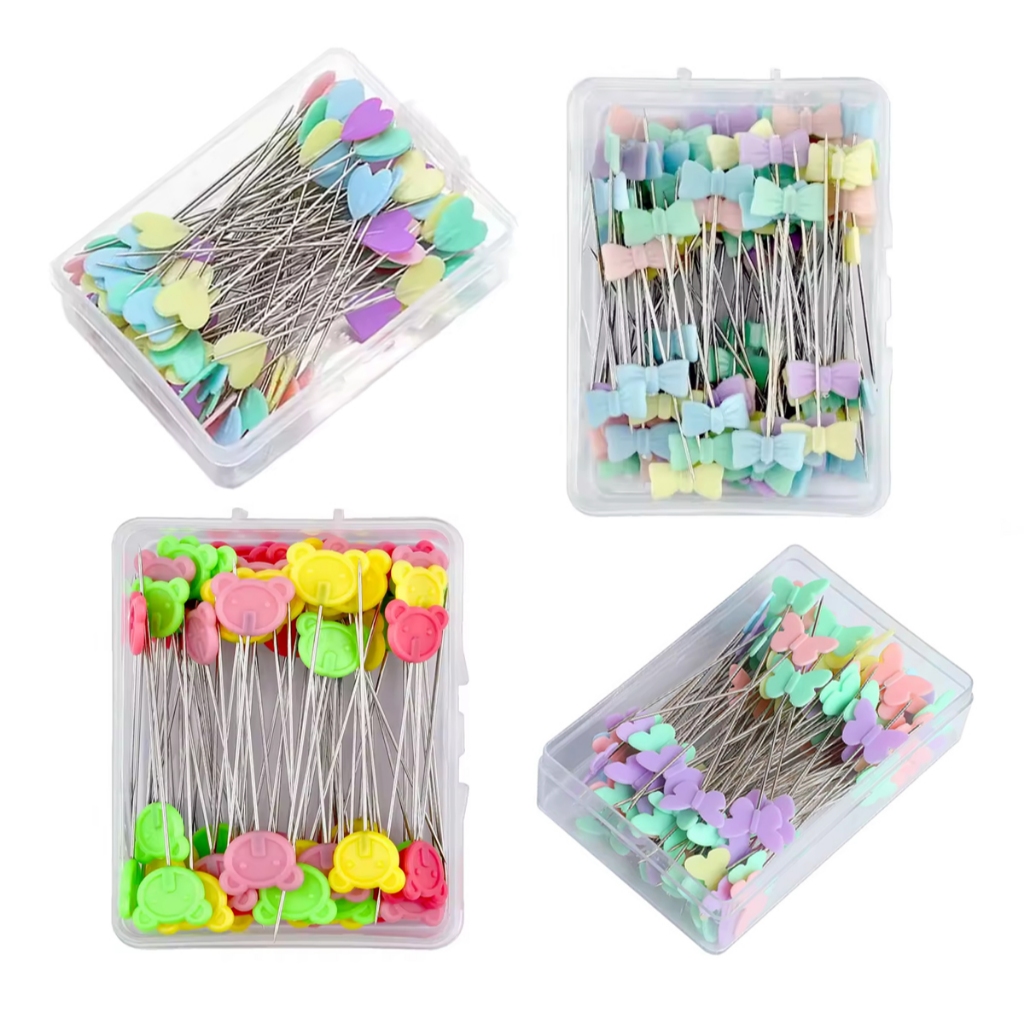 Kit 80 Alfinetes Cabeça para Costura, Patchwork, 