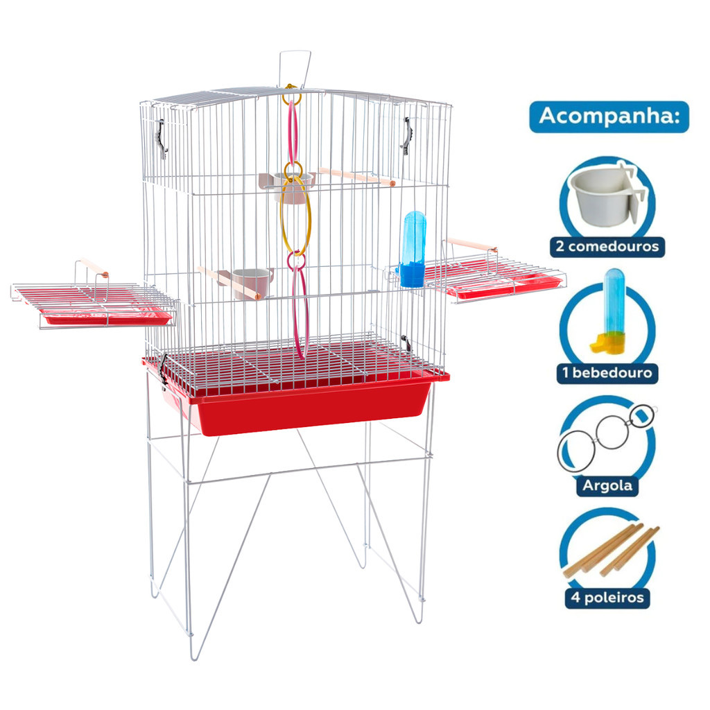 Gaiola Calopsita Mansa Arco Individual Aramada Ref
