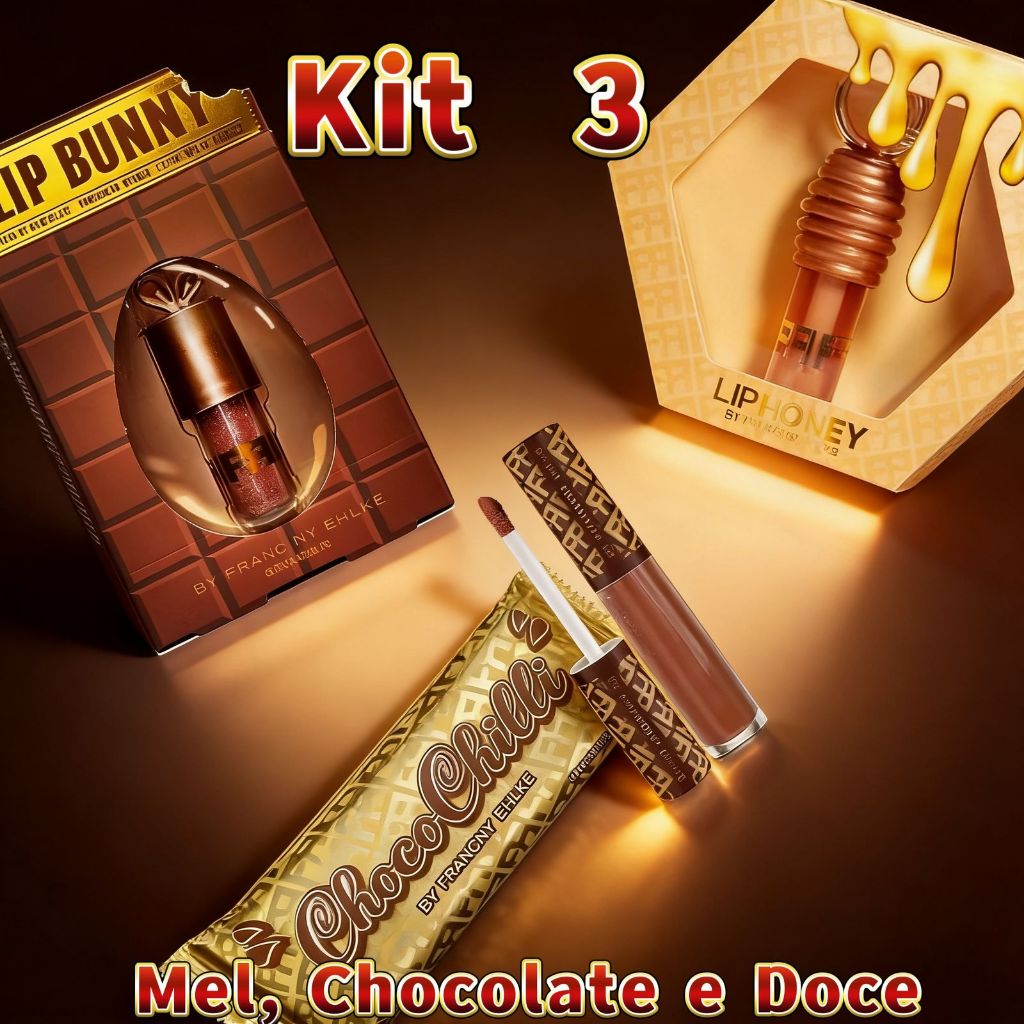 Kit1-3 Franciny Ehlke Gloss Liphoney (Seu Novo Com