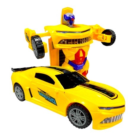 Carrinho Camaro Transformers Brinquedo Vira Robô 