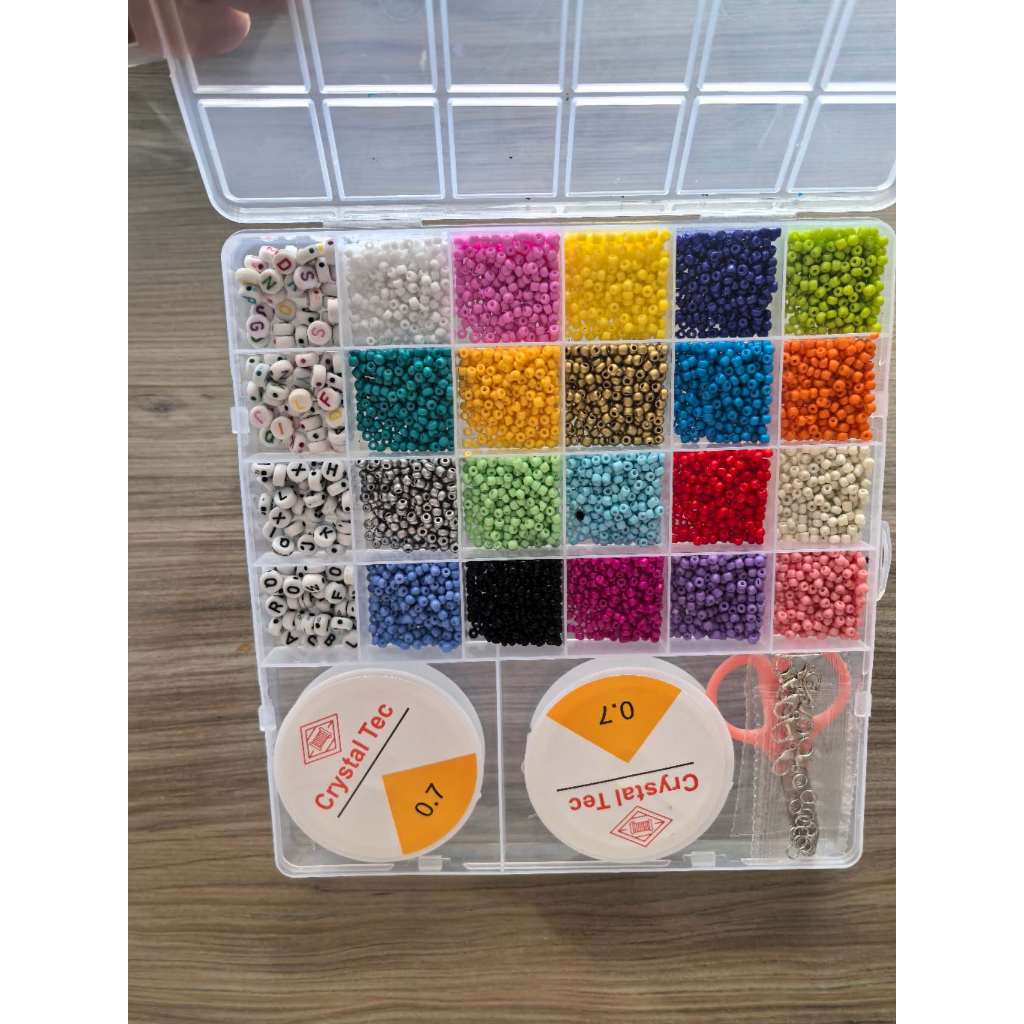 Kit Miçanga Infantil Para Pulseira Colar e Brinco