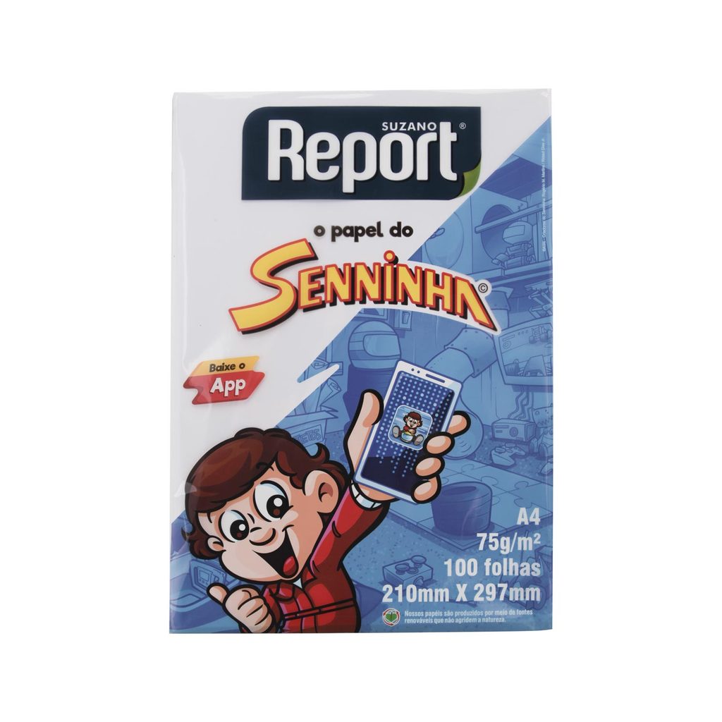 Papel Sulfite Report Seninha A4 Branco 75g com 100