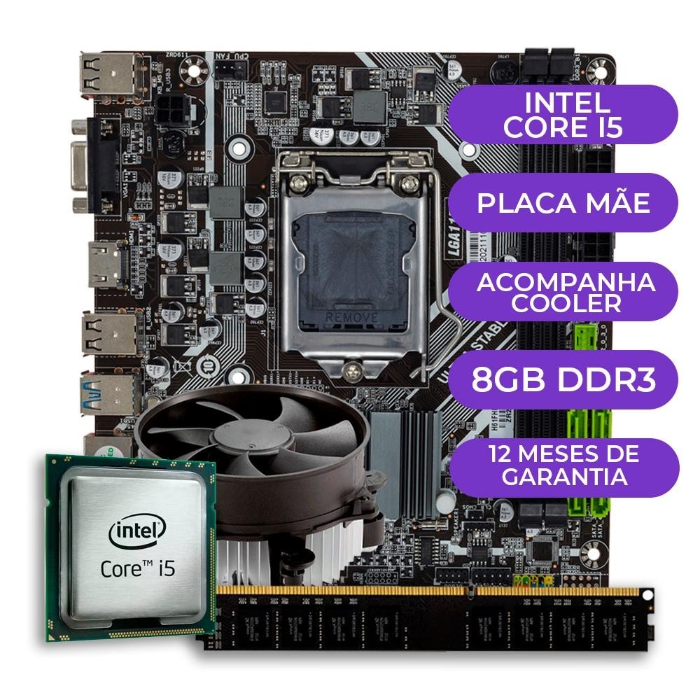 kit Upgrade Gamer Intel i5-3470 +Cooler + Placa M�