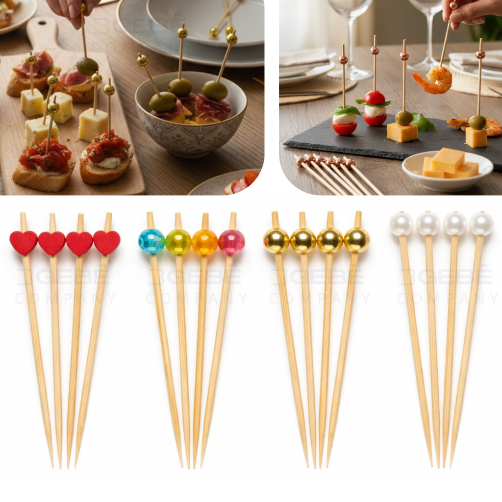 Kit 40 até 100 Palitos De Petiscos De Bambu Diver