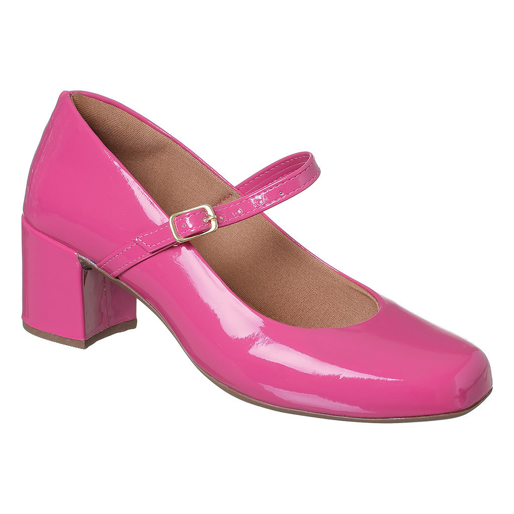Sapato Scarpin Boneca Bico Quadrado Confortável R