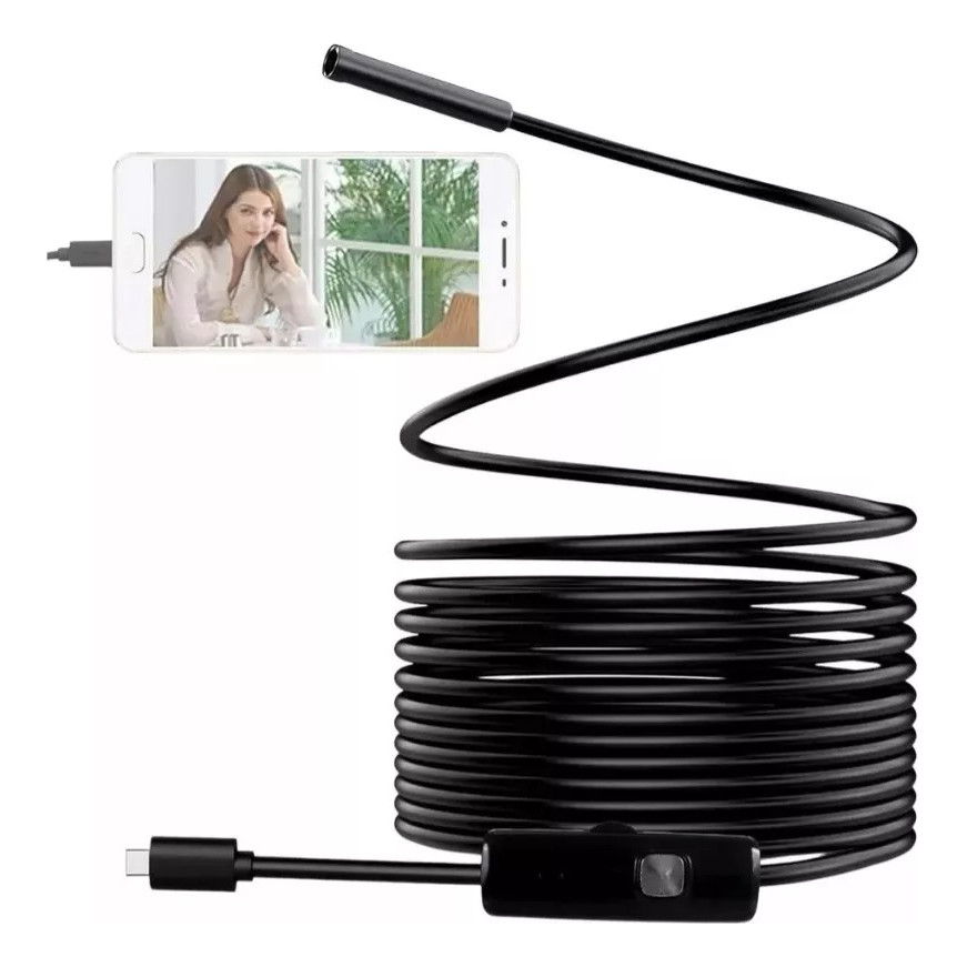 Câmera Sonda Endoscópica Android Prova Água Fot