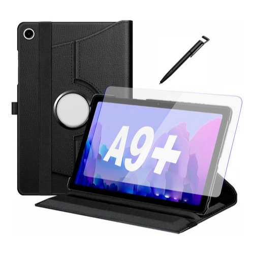 kit Capa Giratória + Película Vidro + Caneta Par