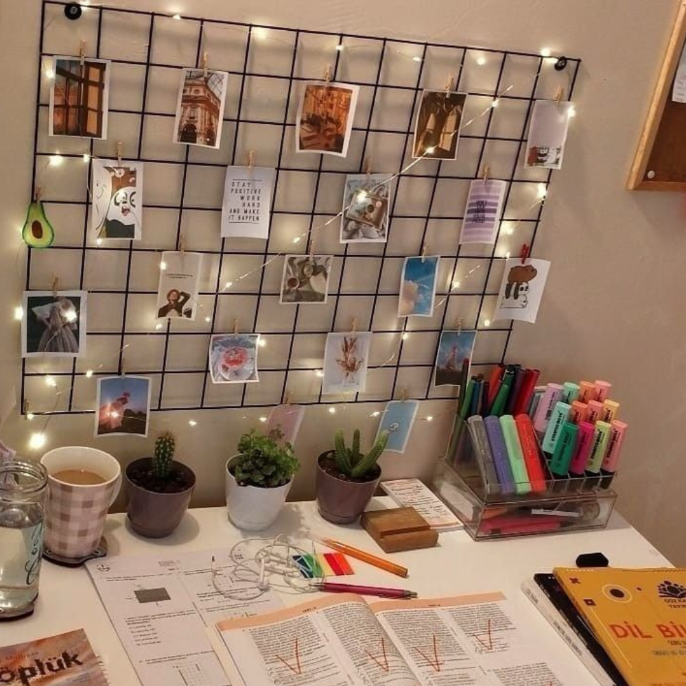 Memory Board Com Mini Prendedores + Led Enfeite de