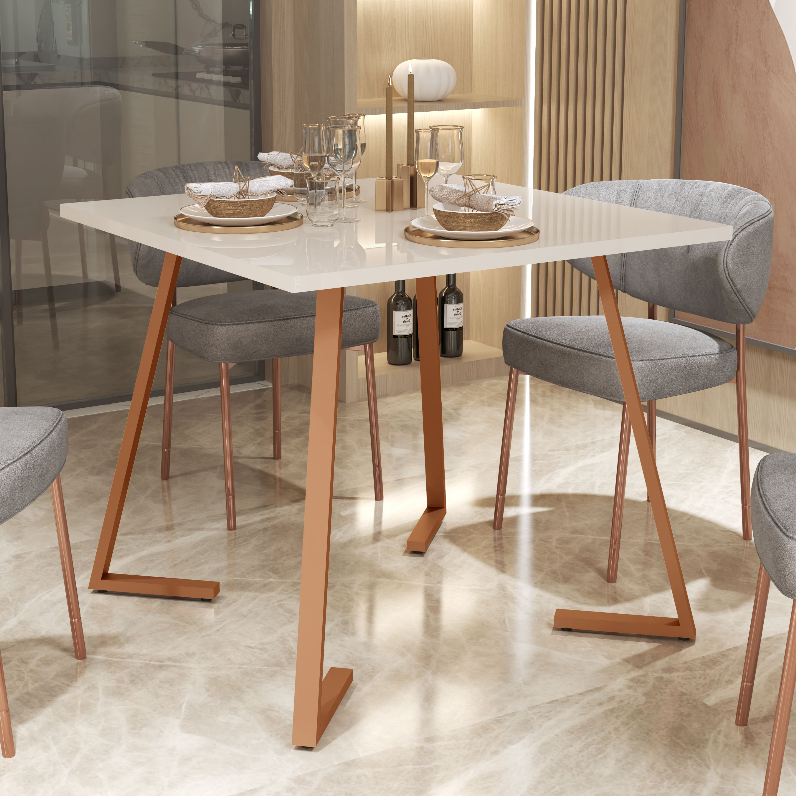 Mesa De Jantar Nantes 80×80 4 Lugares Industr