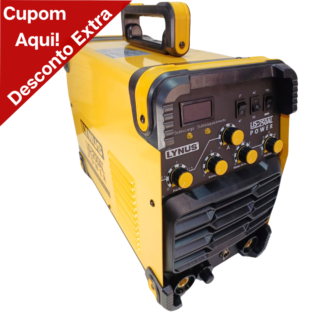 Inversora de Solda TIG Alumínio Lynus 200a LIS-25