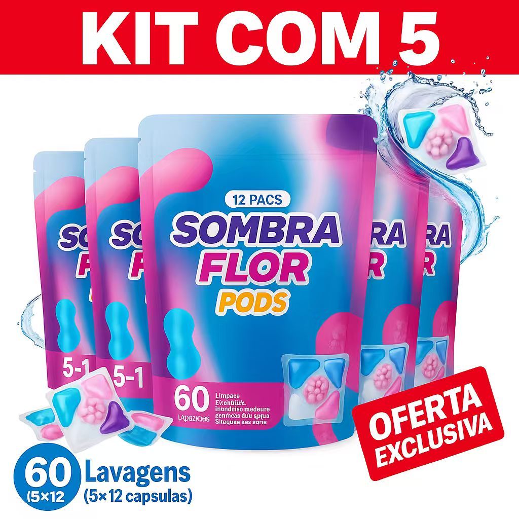 Sabão Cápsula Detergente Lava Roupas 5em1 pods 1