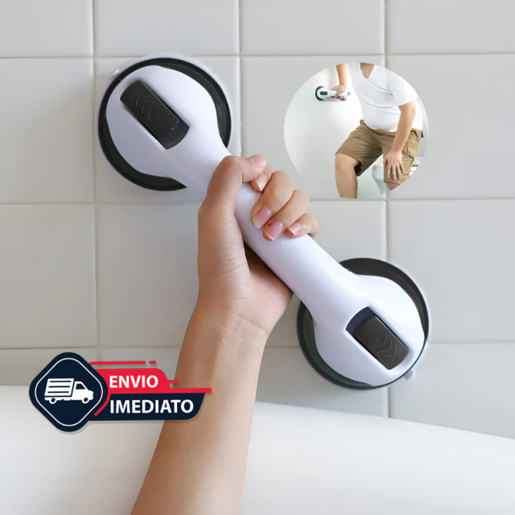 Kit Barra De Apoio Com Ventosa Suporte Sanitário 