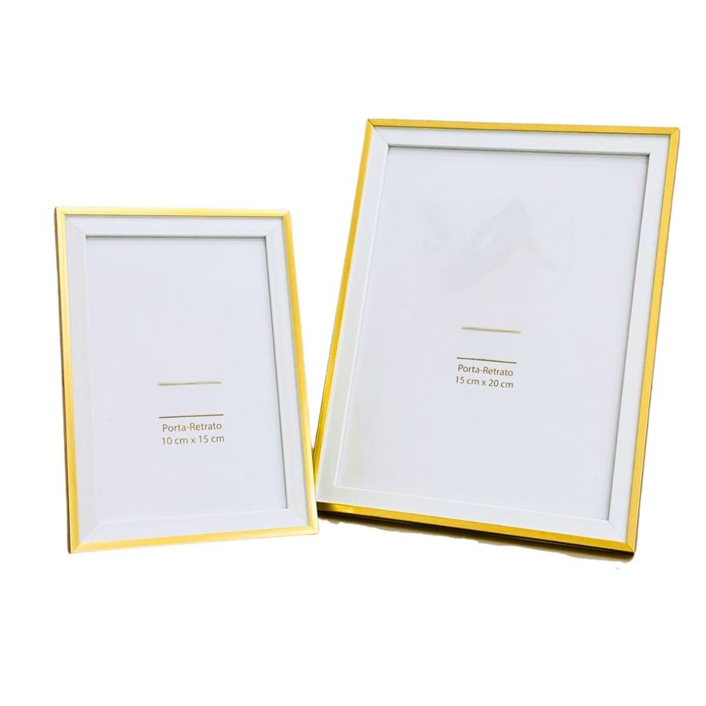 PORTA RETRATO 10X15 E 15X20 GOLD LUXO MODERNO BRIL