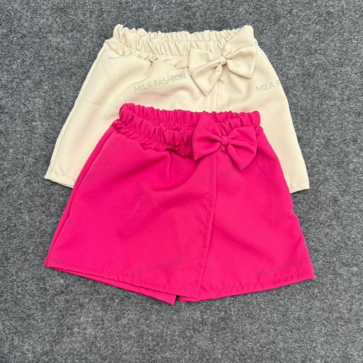 KIT 2 peças Short Saia com lacinho Infantil MODA 