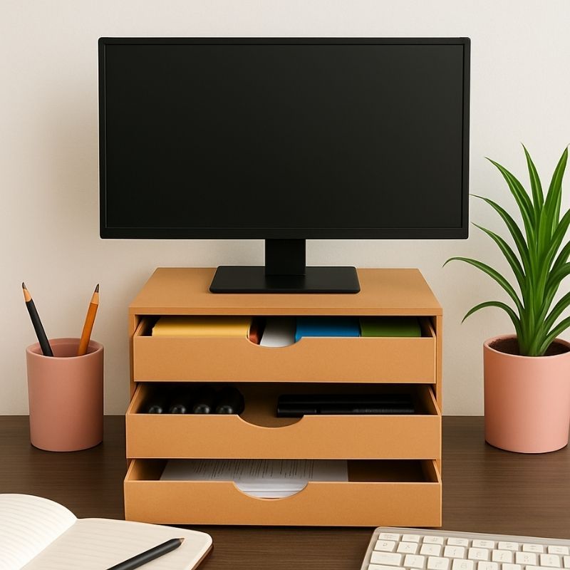 Organizador Gaveteiro Suporte Para Monitor Organiz