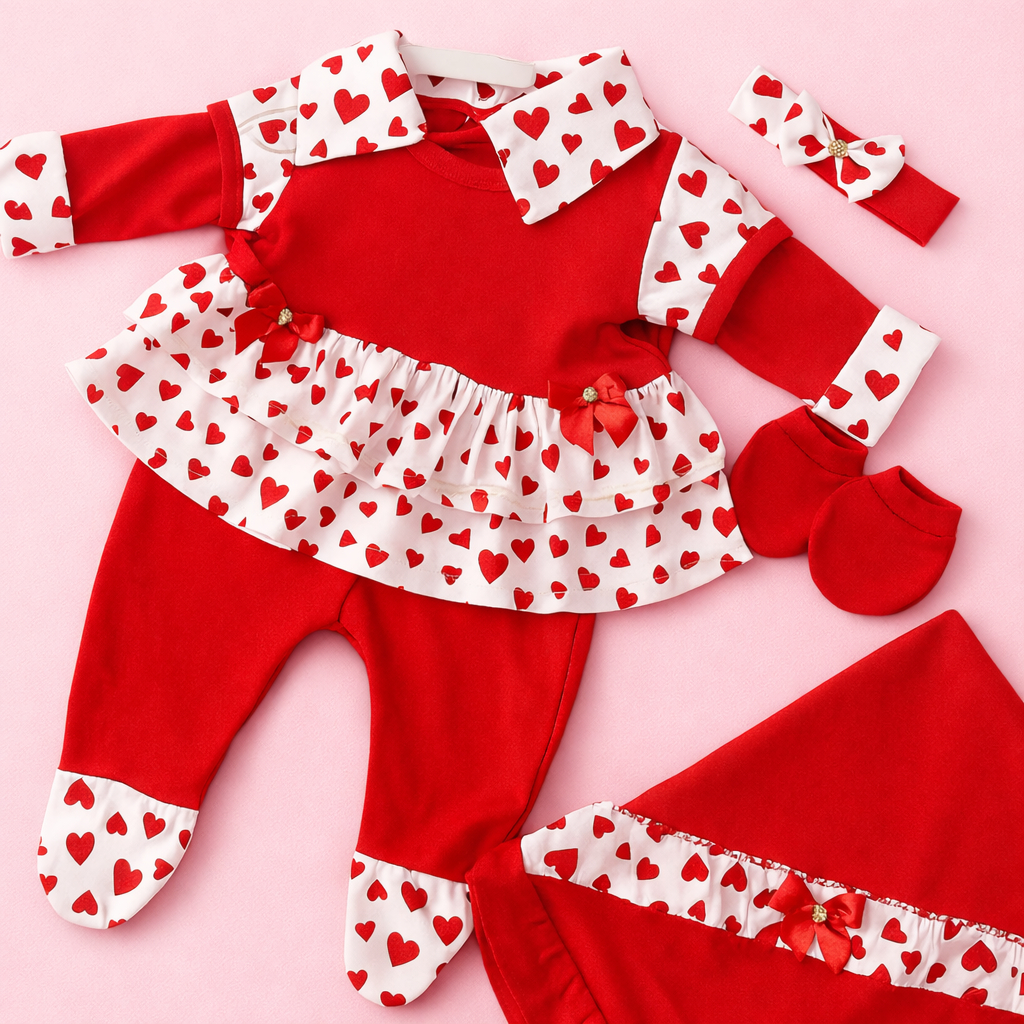 Saída de Maternidade Menina 100% Algodão Antial�