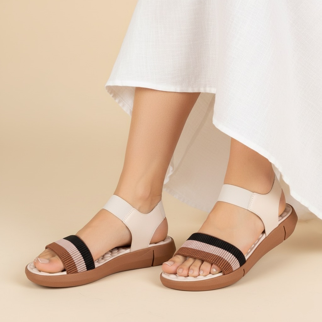Sandália Papete Feminina Ortopédica com Elástic
