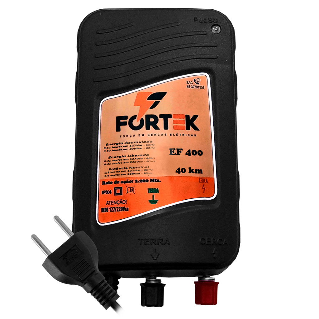 Eletrificador Rural Fortek Ef400 40km Bivolt ̵