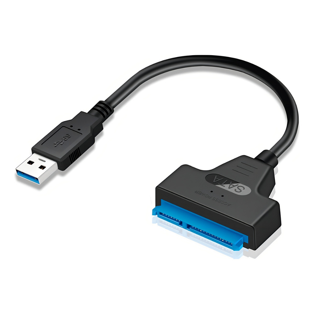 Cabo Usb 3.0 Para Sata Leitor Hd Ssd 2.5 Preto Pre