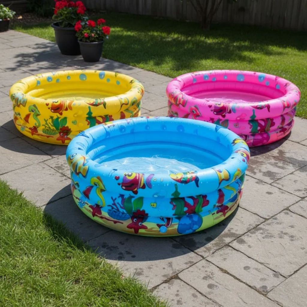 Piscina Infantil Inflável Redonda 3 Anéis Bebê 
