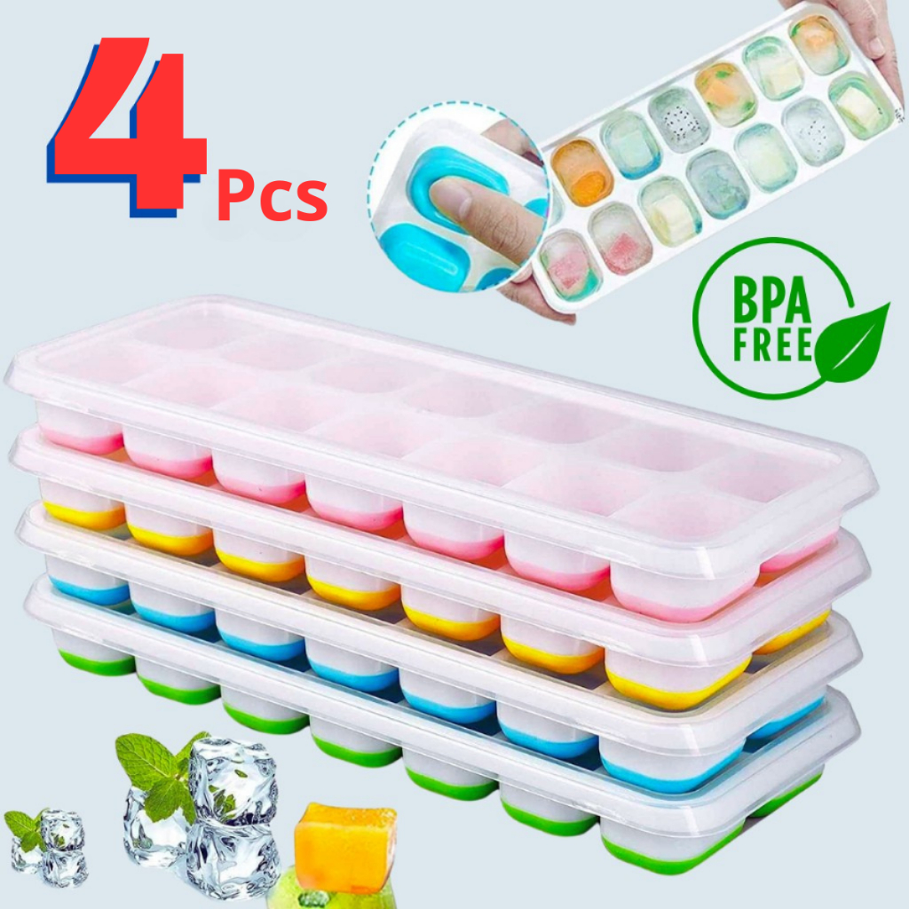 Kit Formas de Gelo Silicone Com Tampa Rígida Flex