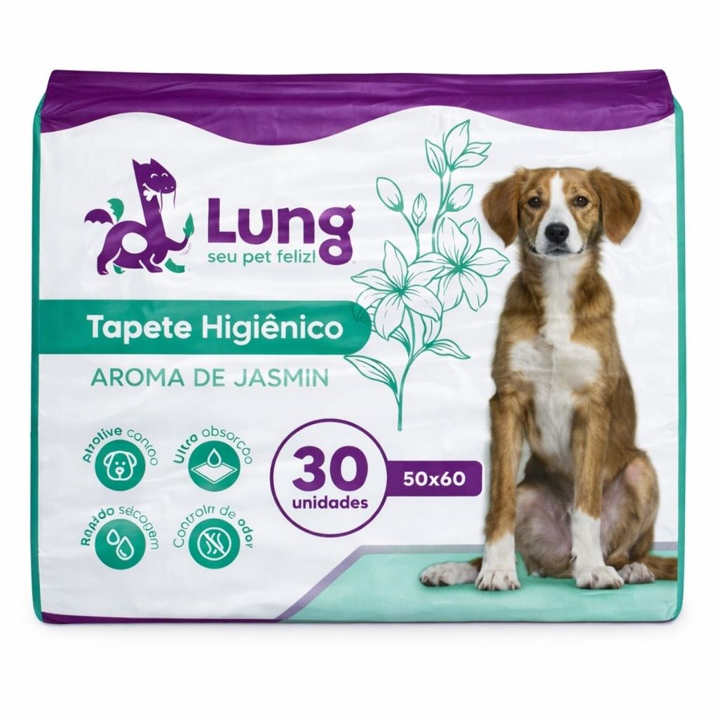 Tapete Higiênico 50x60cm 30Un Aroma Jasmim p/ Cac