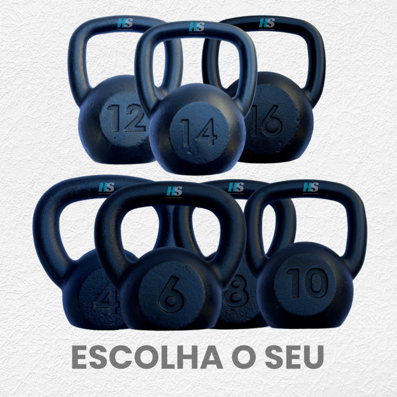 Kettlebell Pintado 4kg a 16kg Fitness Crossfit Tre