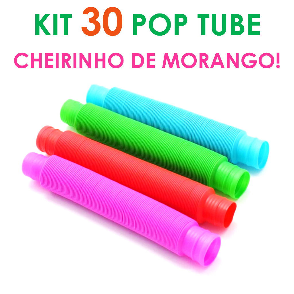 Kit 30 unidades POP TUBE 14cm Tubo Fidget Toy Sens