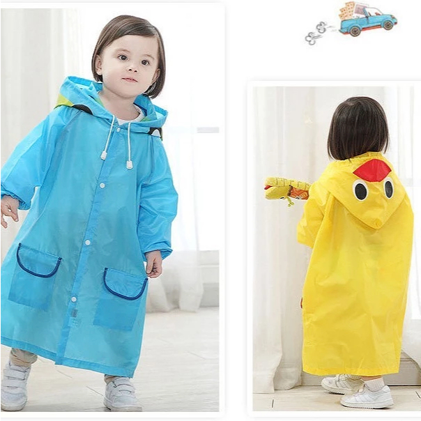 Capa Chuva Infantil Capuz Carinha Bichos Unissex T