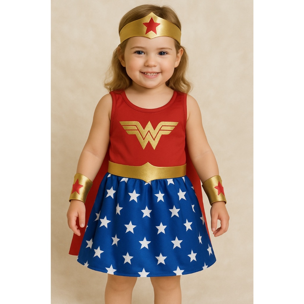 FANTASIA INFANTIL MULHER MARAVILHA MENINA CARNAVAL