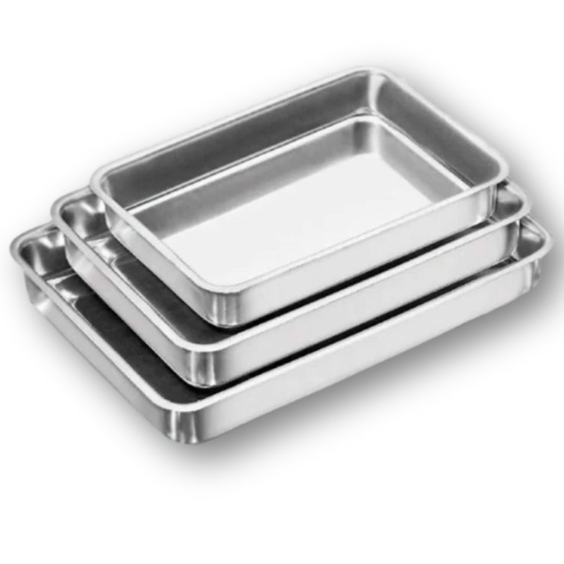 Jogo De Assadeira Forma de Bolo Retangular  Com 3 