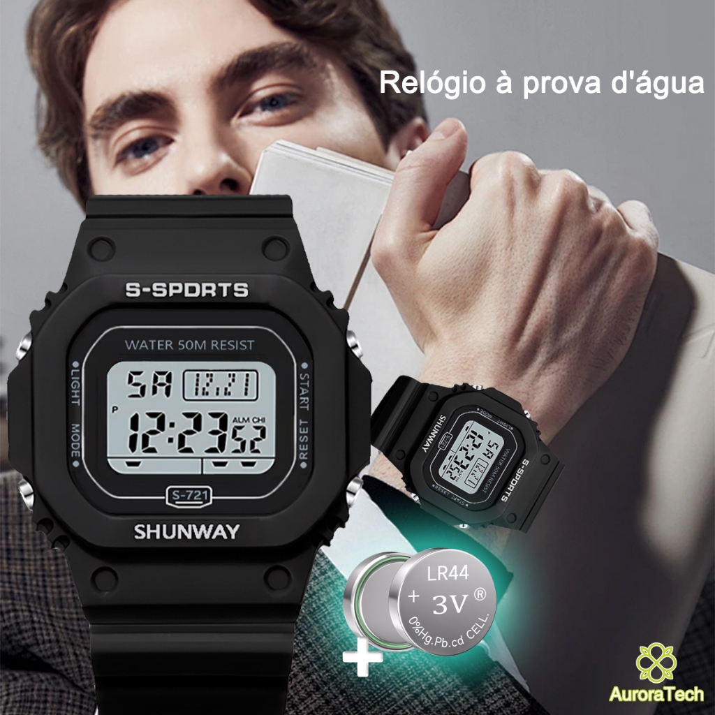 Relógio Digital Masculino à Prova Dágua Relógi