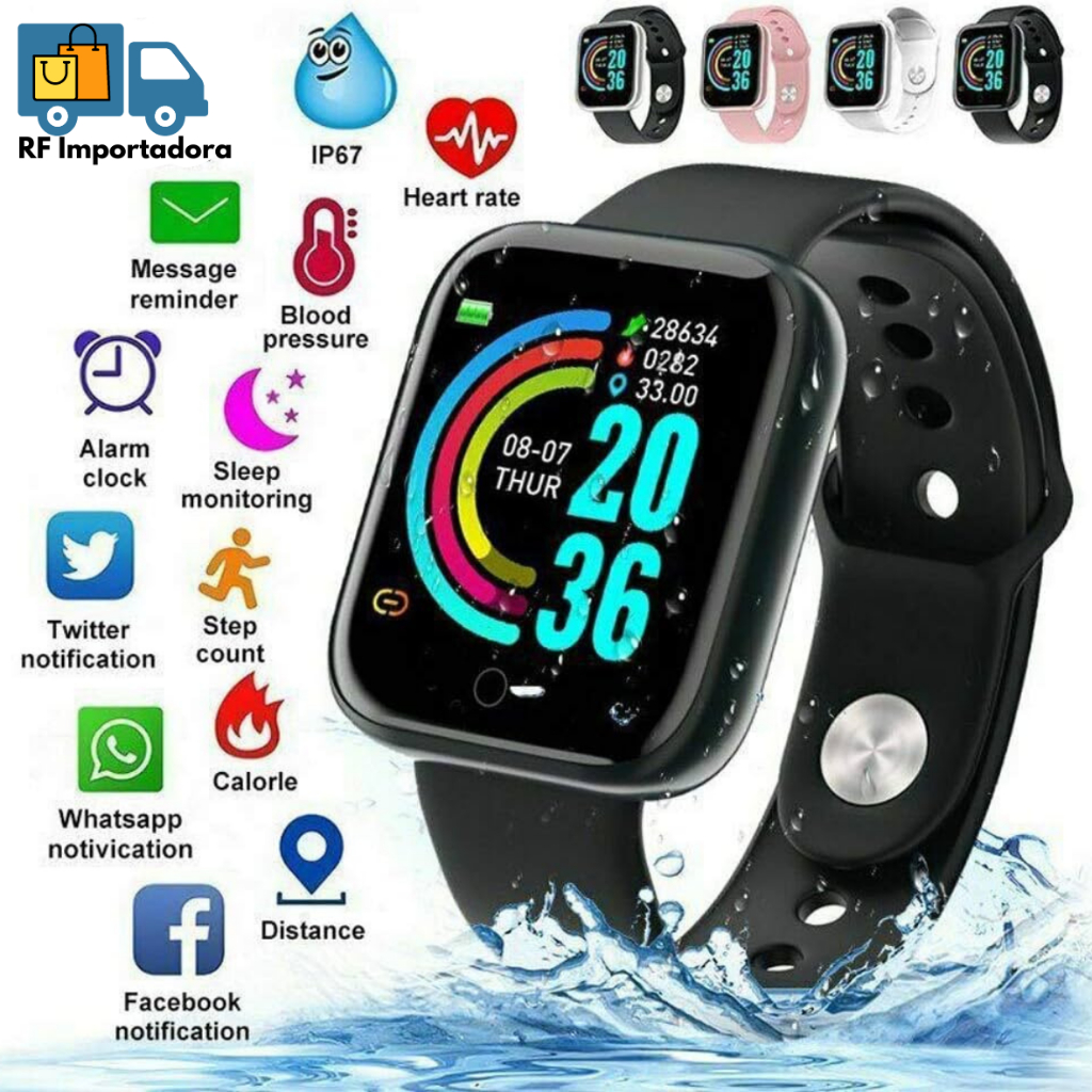 Smartwatch Relógio Inteligente D20 PRO Y68 Com Ma