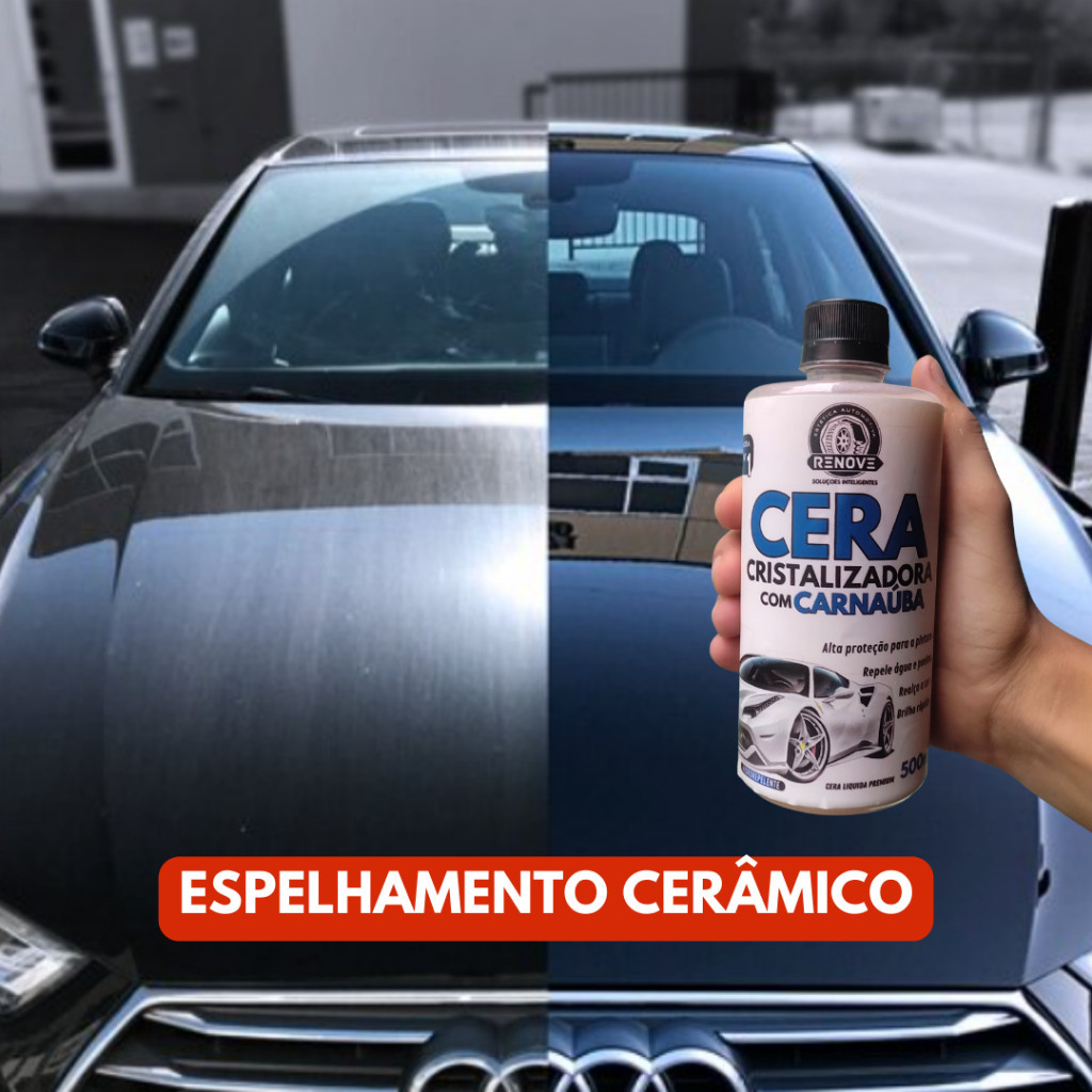 Cera líquida 500ML Cristalizadora Tira Riscos Rep