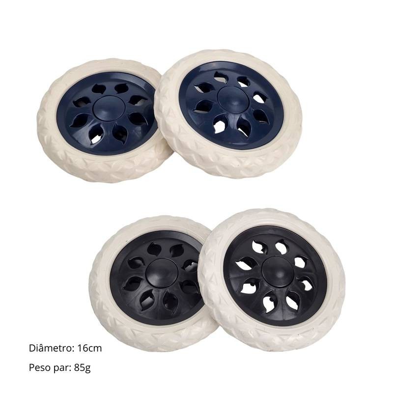 CONJUNTO DE RODAS 16CM EM COPOLIMERO DE ETILENO-AC
