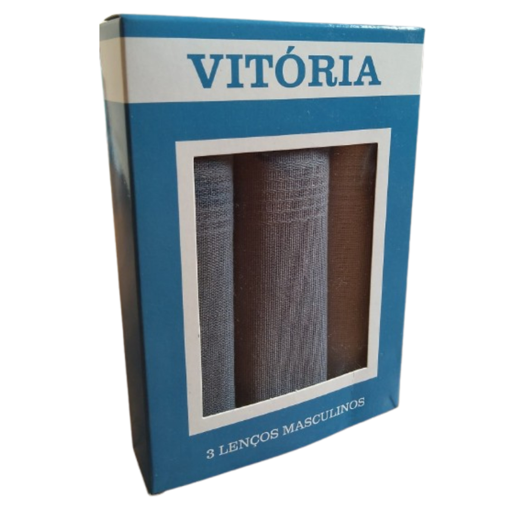 Lenço Masculino de Bolso 100% Algodão Vitoria &#