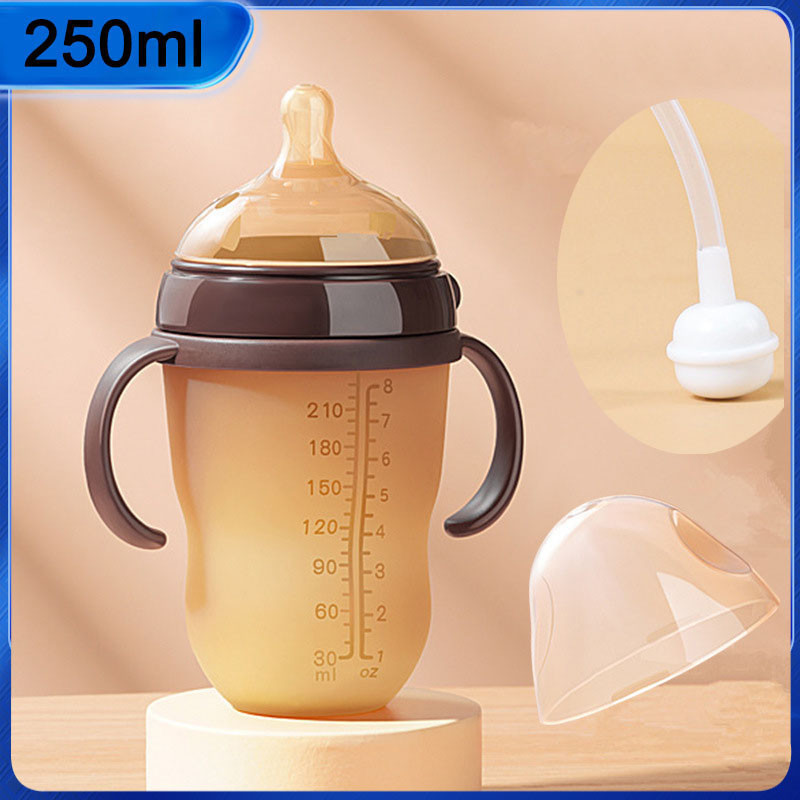 250ml Mamadeira De Silicone Anti-cólicas Com Toqu