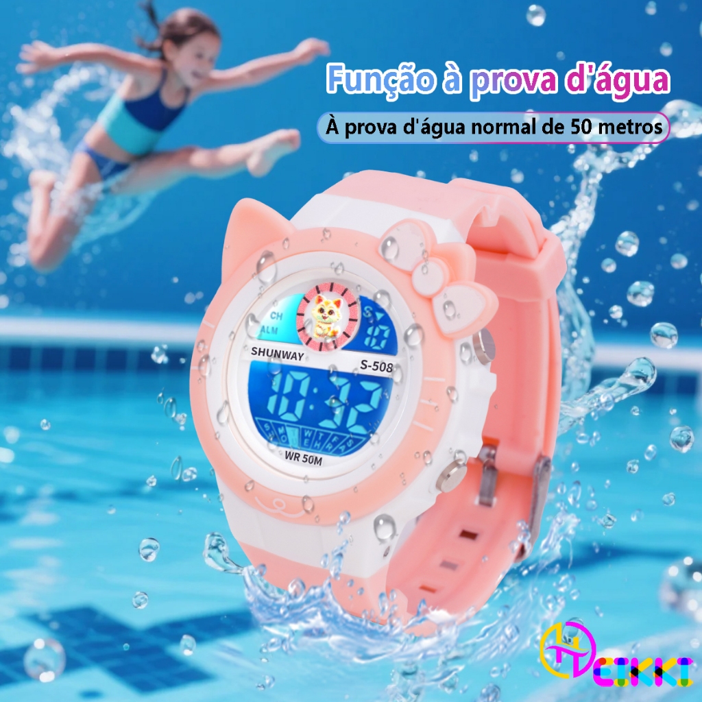 Relógio Infantil Digital A Prova De Água Relógi