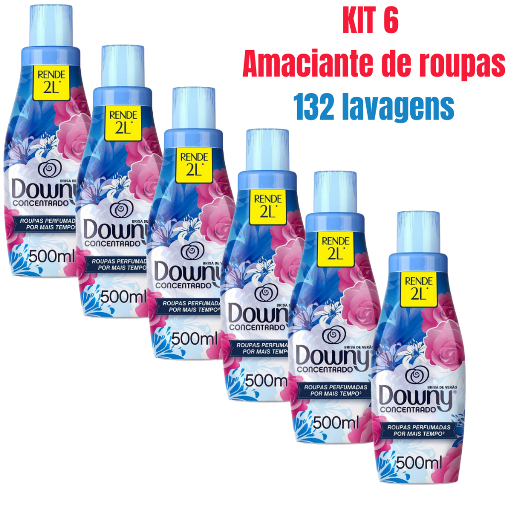 KIt 6 Amaciante Downy Brisa de Verão Concentrado 
