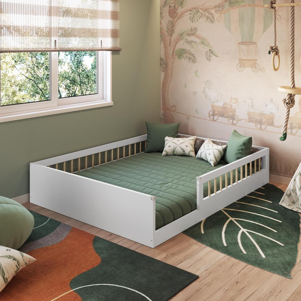 Cama Casal de Chão Infantil Montessoriana Menino 