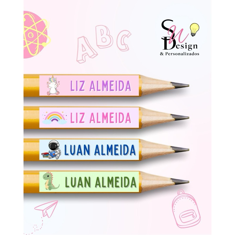 90 Etiquetas Escolares Personalizadas – Vini