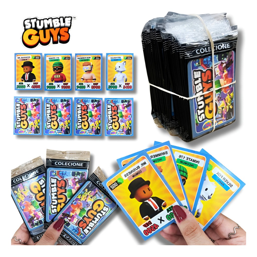 Kit 100,200 Cards Stumble Guys Exclusivas 50 Envel